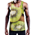 Kiwi 3D Print Men's Workout Tank Top