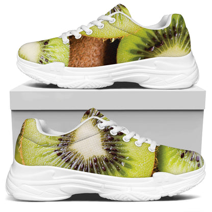 Kiwi 3D Print White Chunky Shoes