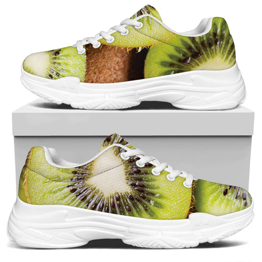 Kiwi 3D Print White Chunky Shoes