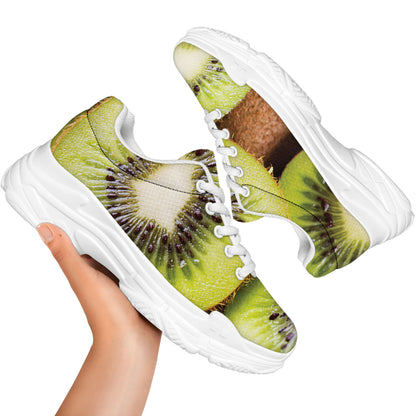 Kiwi 3D Print White Chunky Shoes