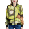 Kiwi 3D Print Women's Bomber Jacket