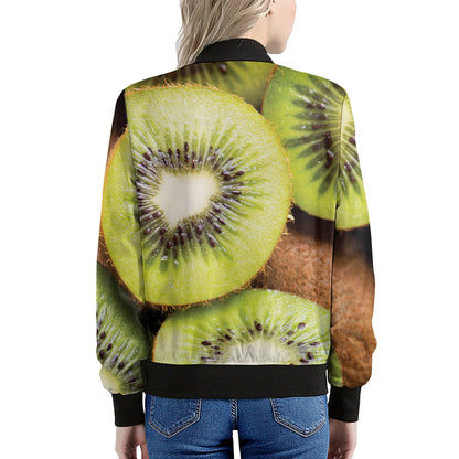 Kiwi 3D Print Women's Bomber Jacket