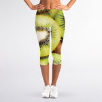 Kiwi 3D Print Women's Capri Leggings
