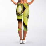 Kiwi 3D Print Women's Capri Leggings