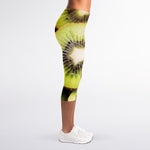 Kiwi 3D Print Women's Capri Leggings