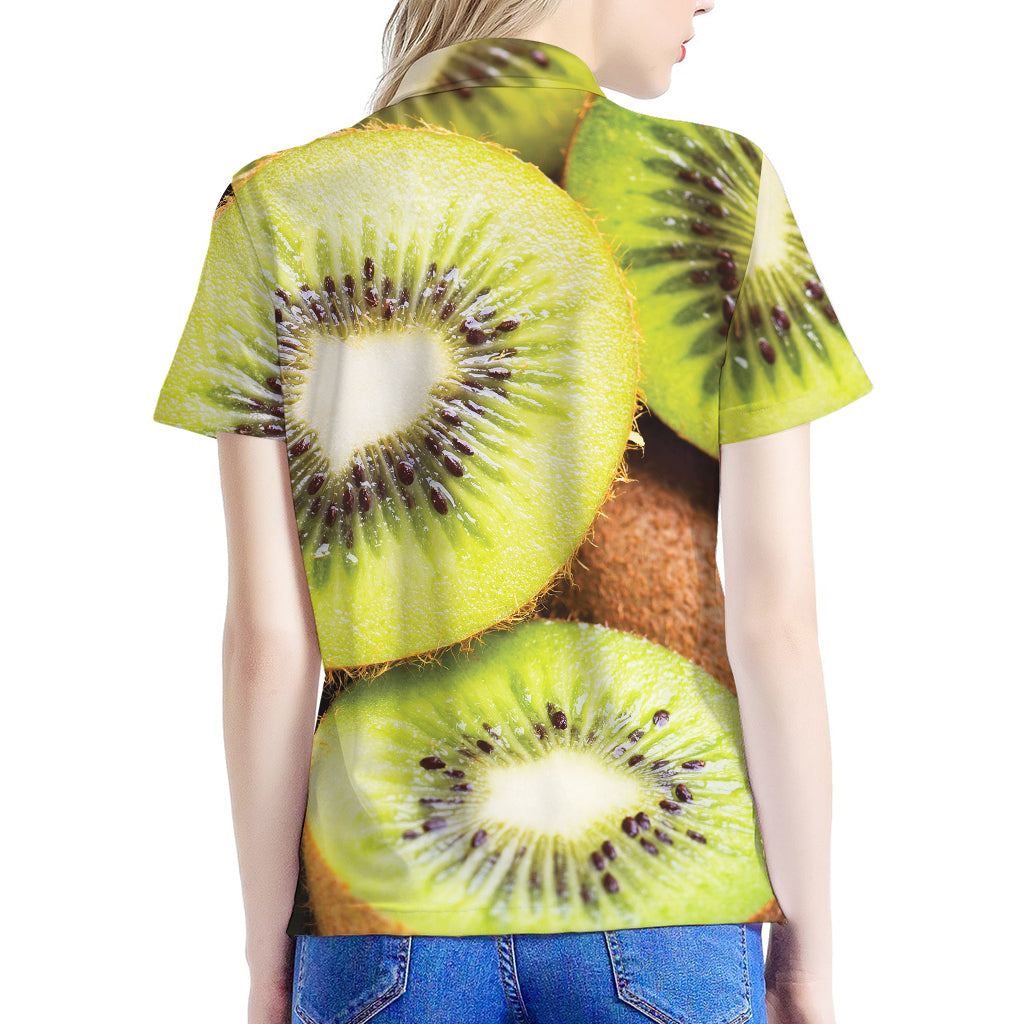 Kiwi 3D Print Women's Polo Shirt