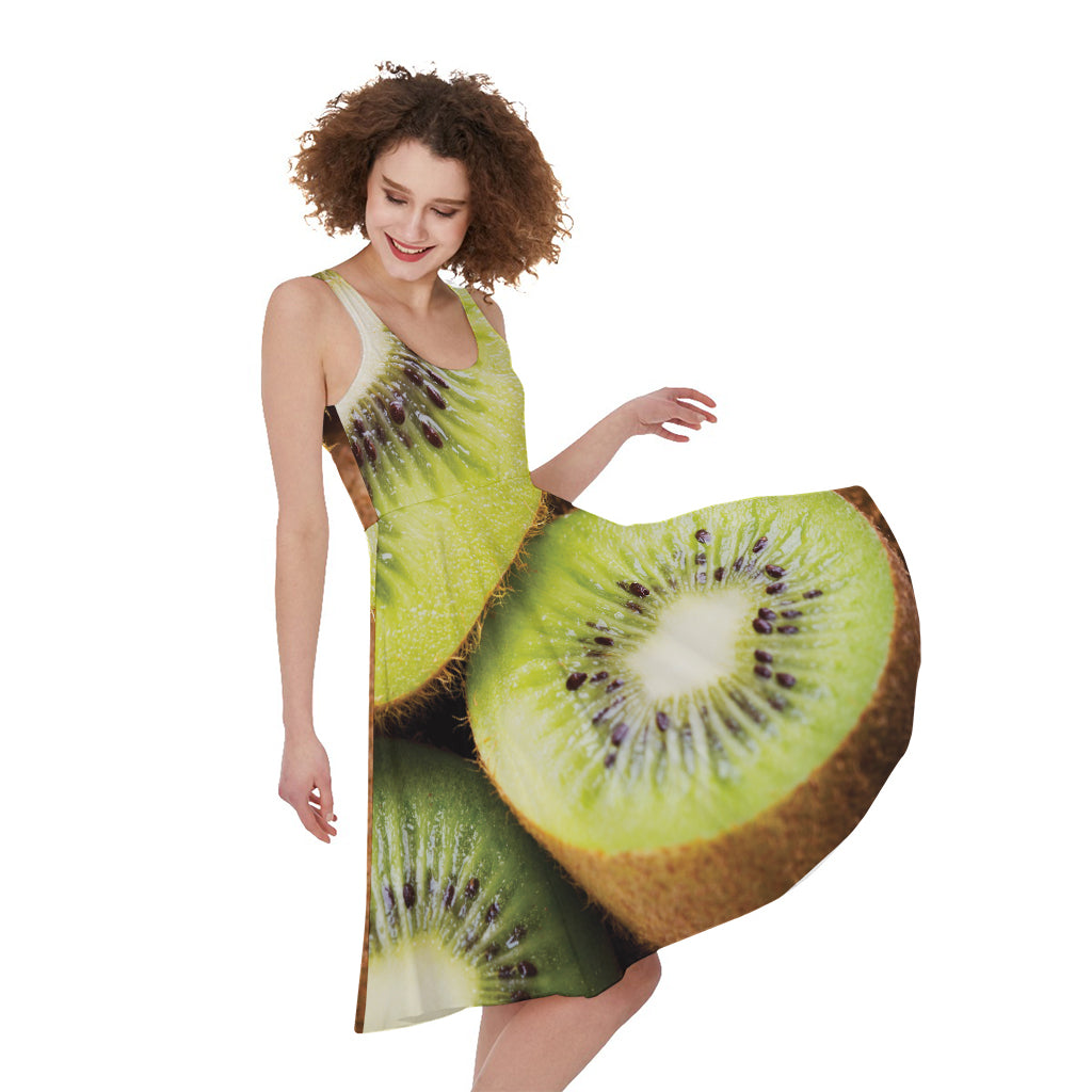 Kiwi 3D Print Women's Sleeveless Dress