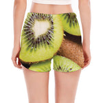 Kiwi 3D Print Women's Split Running Shorts