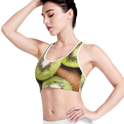 Kiwi 3D Print Women's Sports Bra
