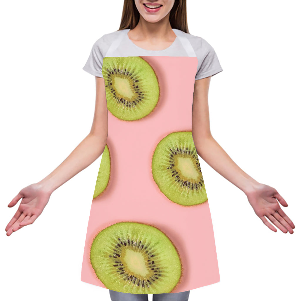 Kiwi Slices Pattern Print Adjustable Apron