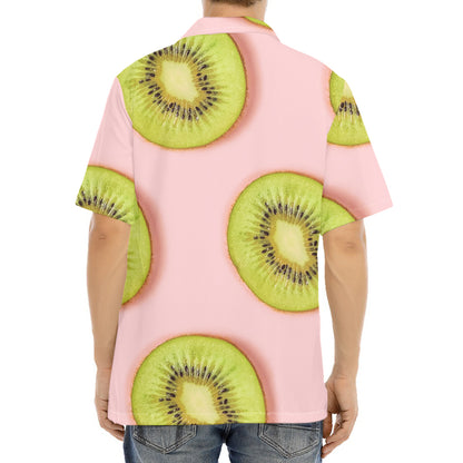 Kiwi Slices Pattern Print Aloha Shirt
