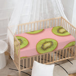Kiwi Slices Pattern Print Baby Crib Sheet