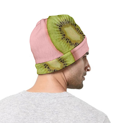 Kiwi Slices Pattern Print Beanie