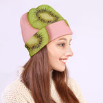 Kiwi Slices Pattern Print Beanie