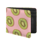 Kiwi Slices Pattern Print Bifold Wallet