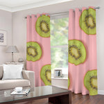 Kiwi Slices Pattern Print Blackout Grommet Curtains
