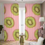 Kiwi Slices Pattern Print Blackout Pencil Pleat Curtains