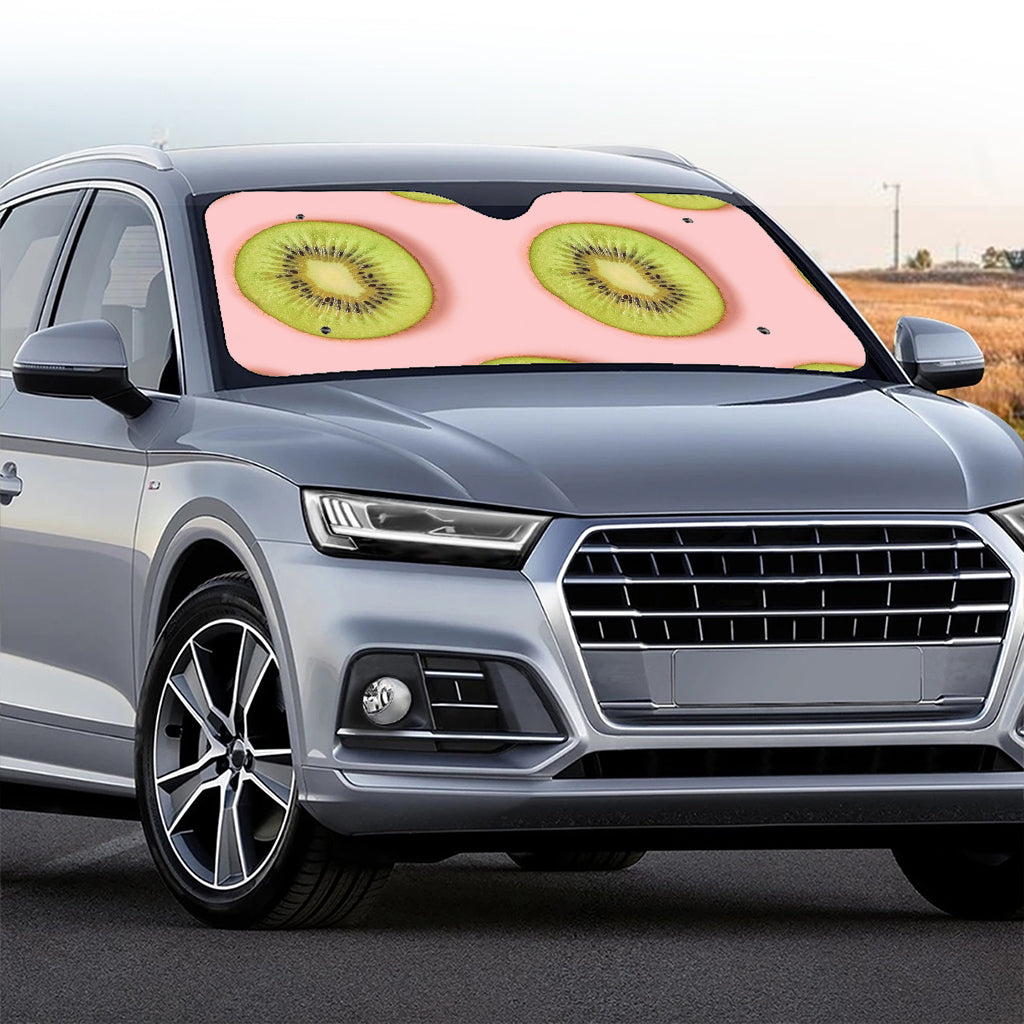 Kiwi Slices Pattern Print Car Windshield Sun Shade