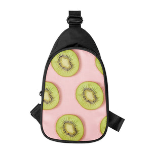 Kiwi Slices Pattern Print Chest Bag