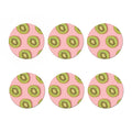 Kiwi Slices Pattern Print Coaster Set