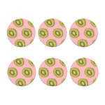 Kiwi Slices Pattern Print Coaster Set