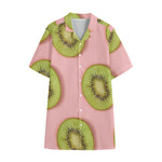 Kiwi Slices Pattern Print Cotton Hawaiian Shirt
