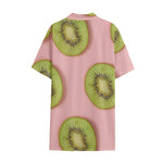 Kiwi Slices Pattern Print Cotton Hawaiian Shirt