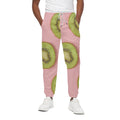 Kiwi Slices Pattern Print Cotton Sweatpants