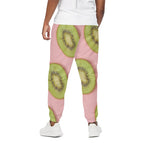 Kiwi Slices Pattern Print Cotton Pants