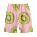 Kiwi Slices Pattern Print Cotton Shorts