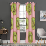 Kiwi Slices Pattern Print Curtain