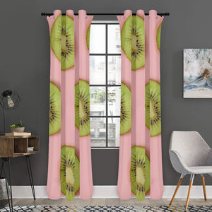 Kiwi Slices Pattern Print Curtain