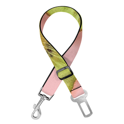 Kiwi Slices Pattern Print Dog Seat Belt