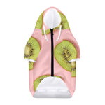 Kiwi Slices Pattern Print Dog Zip Up Hoodie