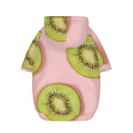 Kiwi Slices Pattern Print Dog Zip Up Hoodie