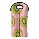 Kiwi Slices Pattern Print Double Neoprene Wine Tote