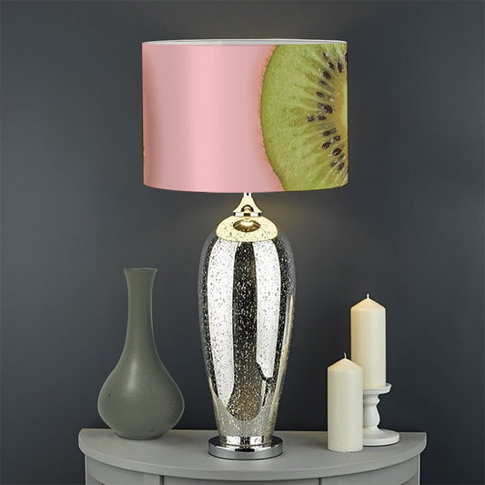 Kiwi Slices Pattern Print Drum Lamp Shade