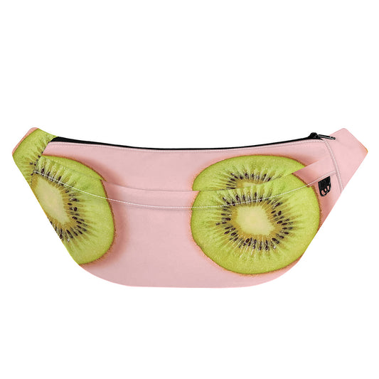 Kiwi Slices Pattern Print Fanny Pack