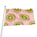 Kiwi Slices Pattern Print Flag