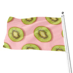 Kiwi Slices Pattern Print Flag