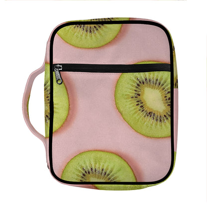 Kiwi Slices Pattern Print Front Pocket Bible Bag