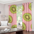 Kiwi Slices Pattern Print Grommet Curtains