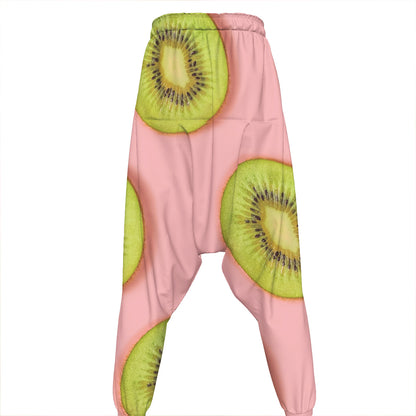 Kiwi Slices Pattern Print Hammer Pants