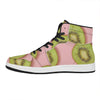 Kiwi Slices Pattern Print High Top Leather Sneakers