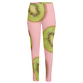 Kiwi Slices Pattern Print High-Waisted Pocket Leggings