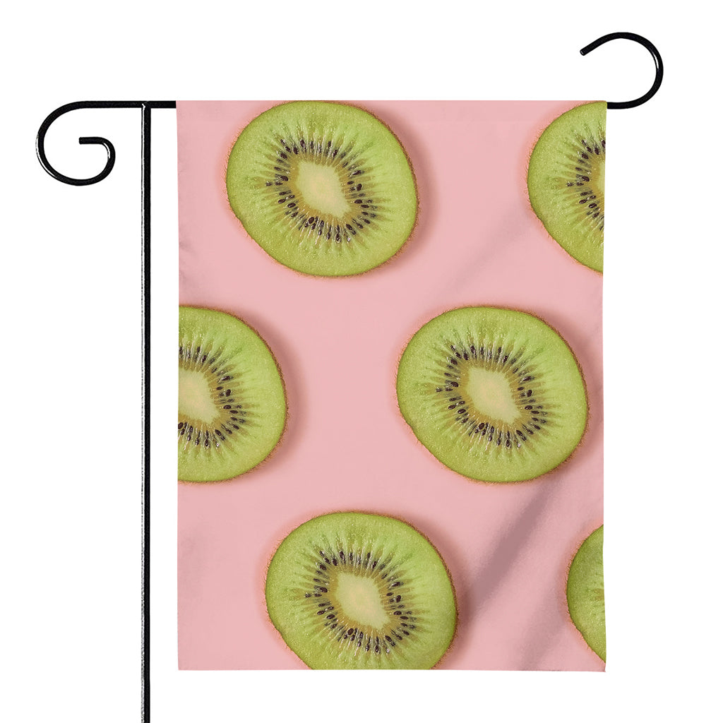 Kiwi Slices Pattern Print House Flag