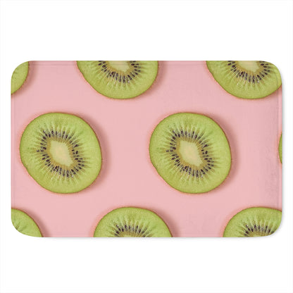 Kiwi Slices Pattern Print Indoor Door Mat