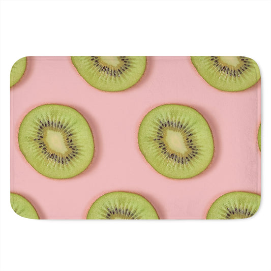Kiwi Slices Pattern Print Indoor Door Mat