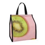 Kiwi Slices Pattern Print Insulated Lunch Tote