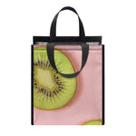 Kiwi Slices Pattern Print Insulated Lunch Tote